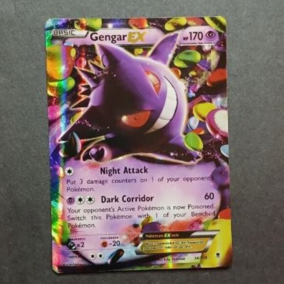 LP Gengar EX 34/119 XY - Phantom Forces Holo 1 0f 1 - Picture 1 of 2